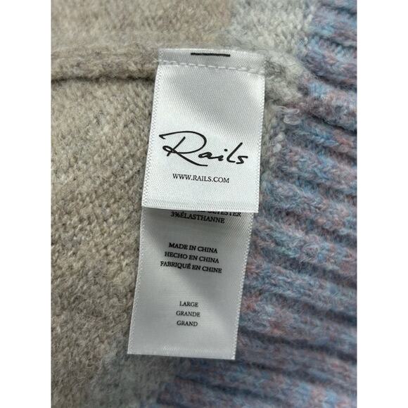 NWT Rails Womens Mia Heathered Star Print Sweater Long Sleeve V-Neck Size Large - Picture 5 of 11